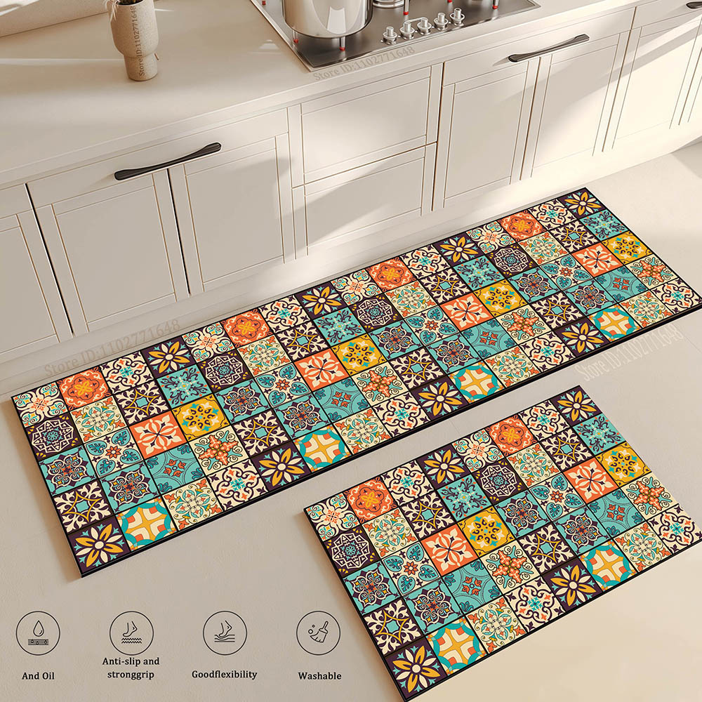 Flower Long Large Kitchen Mat  - Maranta Prayer Plant recension och pris